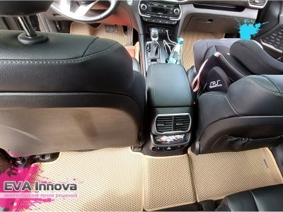 Коврики EVA 3D c бортами для Hyundai Santa Fe IV 2018 - наст. время